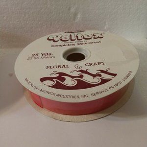 📌SALE $6.📌🆕 Veltex Red Craft Ribbon by Berwick 1 7/16" x 25 yds 4 Wreaths